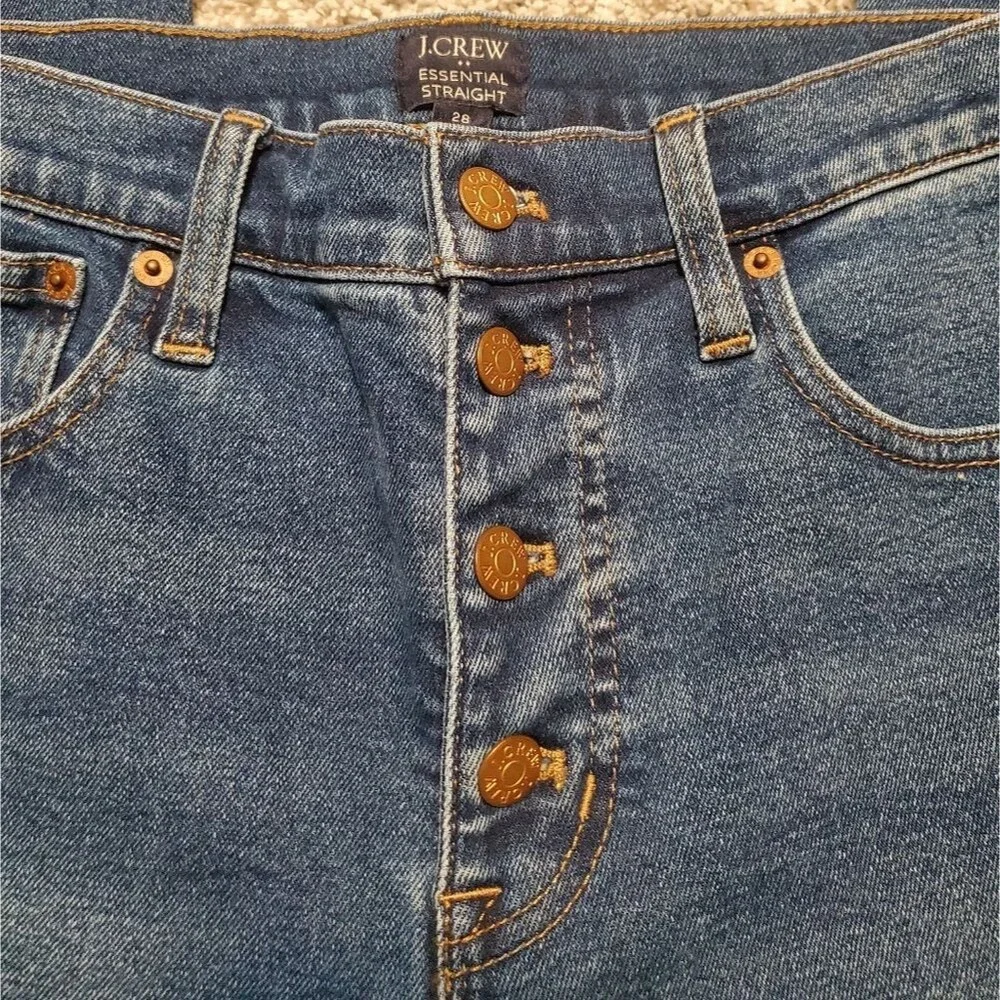 J. Crew Essential Straight Jeans In All-Day Stretch
